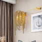 Fashionable Plated Aluminum Chain Tassel Wall Sconce Height 22.8"