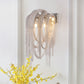 Fashionable Plated Aluminum Chain Tassel Wall Sconce Height 22.8"
