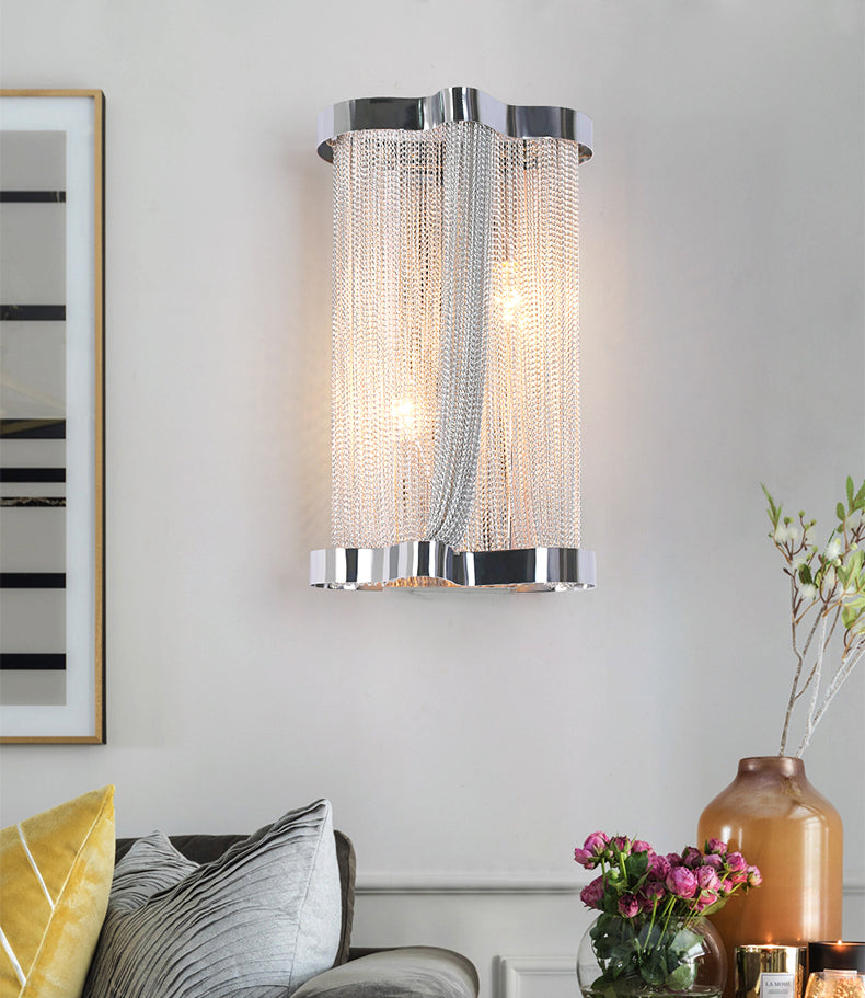 Classical Cylindrical Chain Tassel Wall Sconce