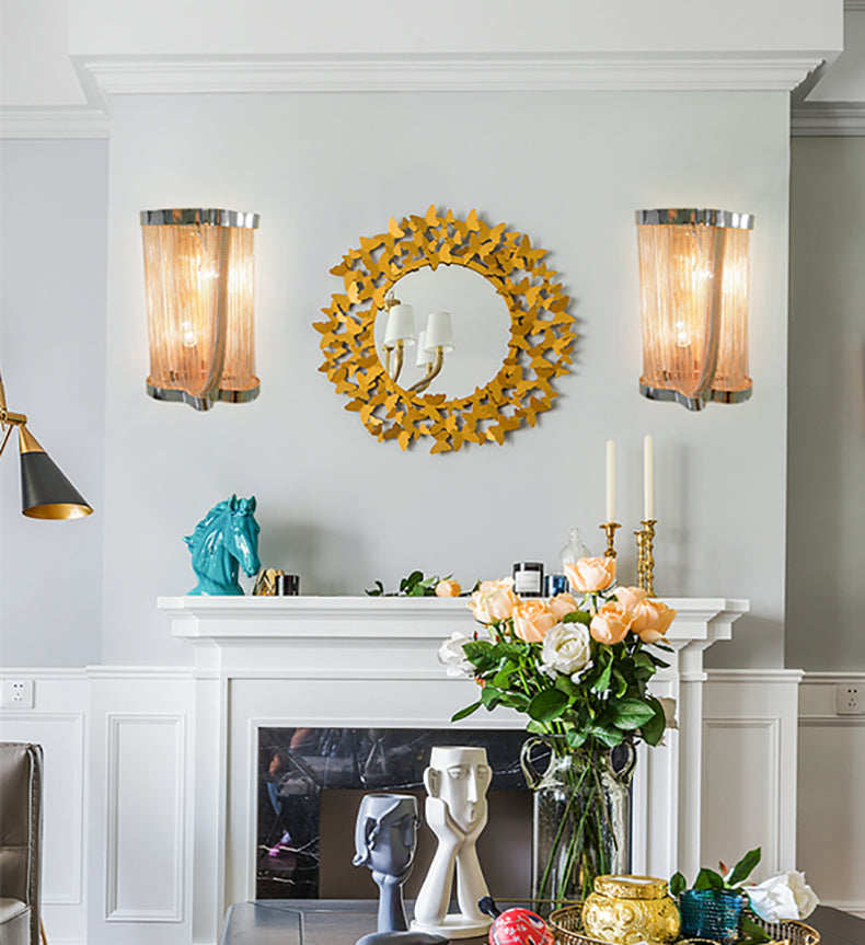 Classical Cylindrical Chain Tassel Wall Sconce