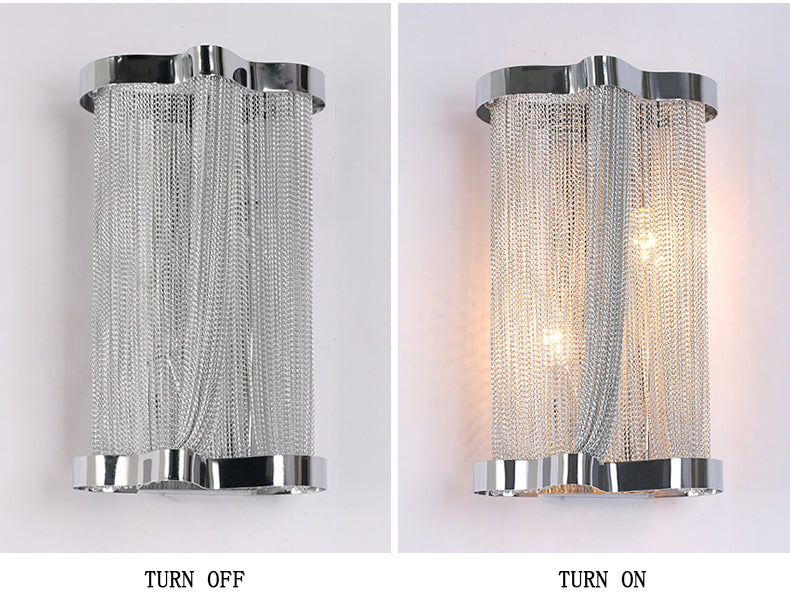 Classical Cylindrical Chain Tassel Wall Sconce