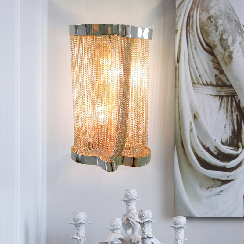 Classical Cylindrical Chain Tassel Wall Sconce