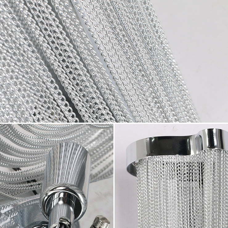 Classical Cylindrical Chain Tassel Wall Sconce