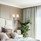 Double Lampholder Plated Aluminum Chain Tassel Wall Sconce 2 Lights