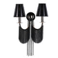 Double Lampholder Plated Aluminum Chain Tassel Wall Sconce 2 Lights