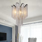 Cadena Aluminum Chain Tassel Chandelier Height 26"