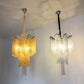 Cadena Aluminum Chain Tassel Chandelier Height 26"
