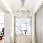 Candleholder Aluminum Chain Chandelier for Living Room