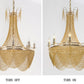 Candleholder Aluminum Chain Chandelier for Living Room