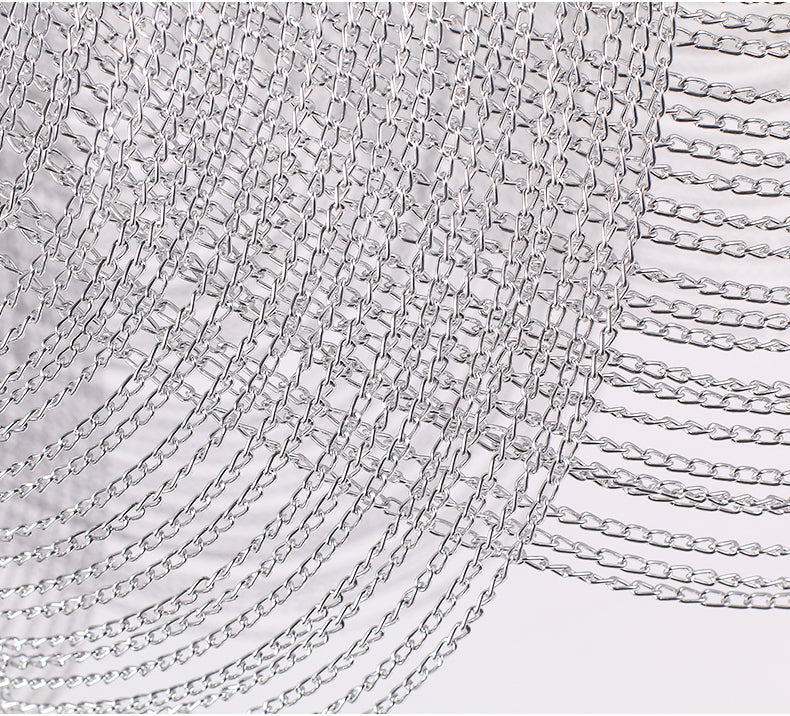 Candleholder Aluminum Chain Chandelier for Living Room