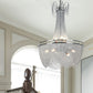 Candleholder Aluminum Chain Chandelier for Living Room