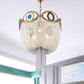 Bronze Framework and Silver Aluminum Chain Chandelier Diameter 17.7"