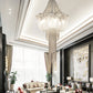 Metal Framework Aluminum Chain Tassel Chandelier For Living Room