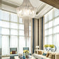 Metal Framework Aluminum Chain Tassel Chandelier For Living Room