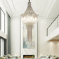 Metal Framework Aluminum Chain Tassel Chandelier For Living Room