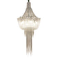 Metal Framework Aluminum Chain Tassel Chandelier For Living Room