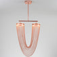Red Aluminum Chain Tassel Pendant Lighting Diameter 20"