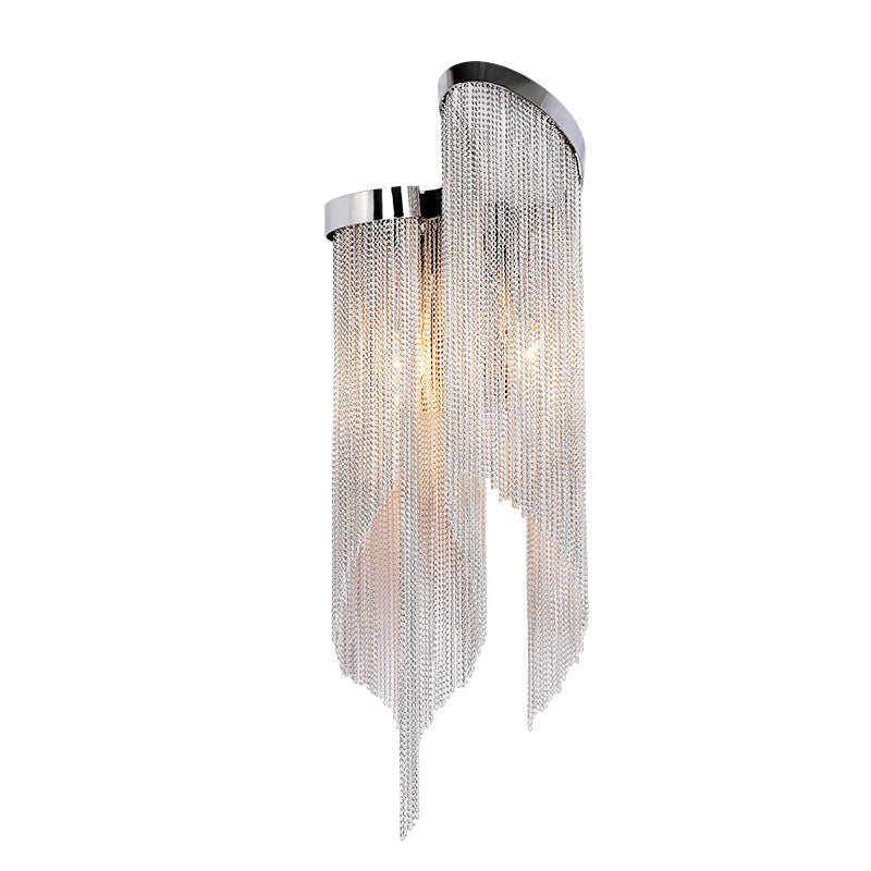 Classical Double arc Chain Tassel Wall Sconce