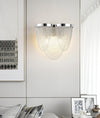 Modern Wave Shape Aluminum Chain Tassel Wall Sconce