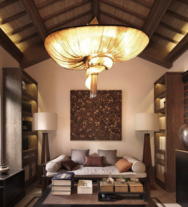 Luxury Aluminum Chain Tassel Pendant Chandelier