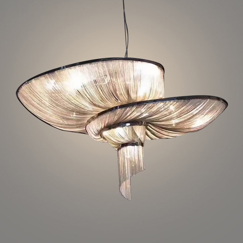 Luxury Aluminum Chain Tassel Pendant Chandelier