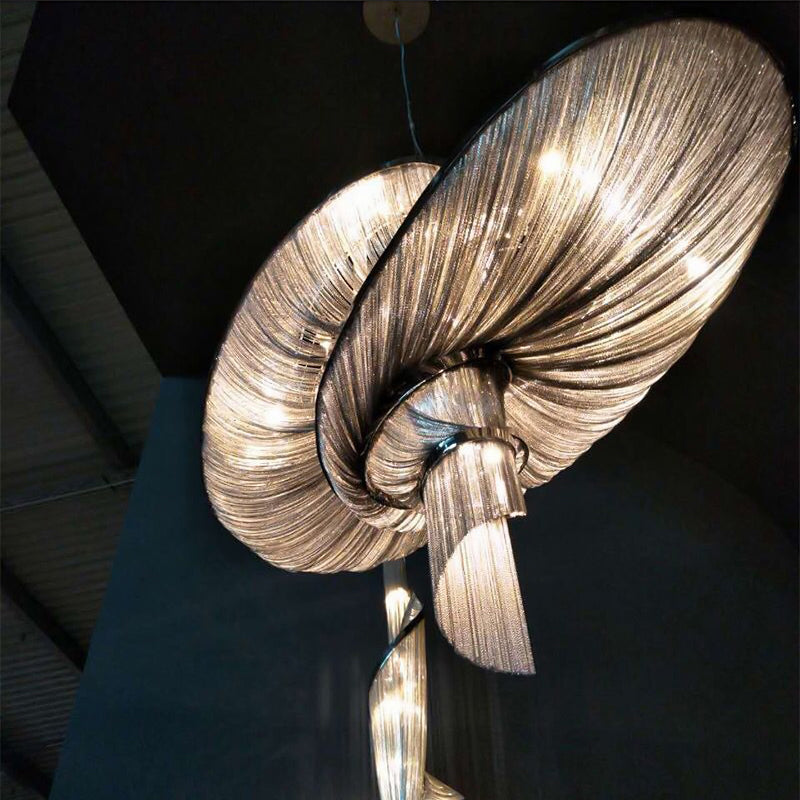 Luxury Aluminum Chain Tassel Pendant Chandelier