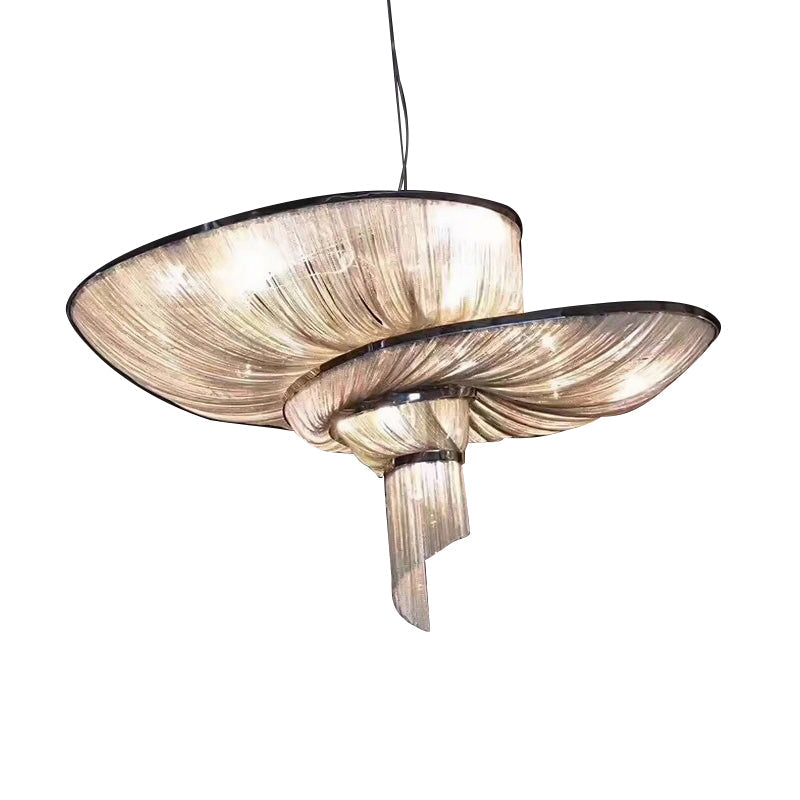 Luxury Aluminum Chain Tassel Pendant Chandelier