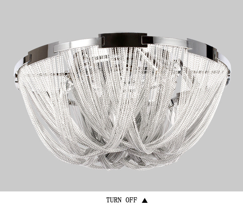 Modern Aluminum Chain Tassel Ceiling Light
