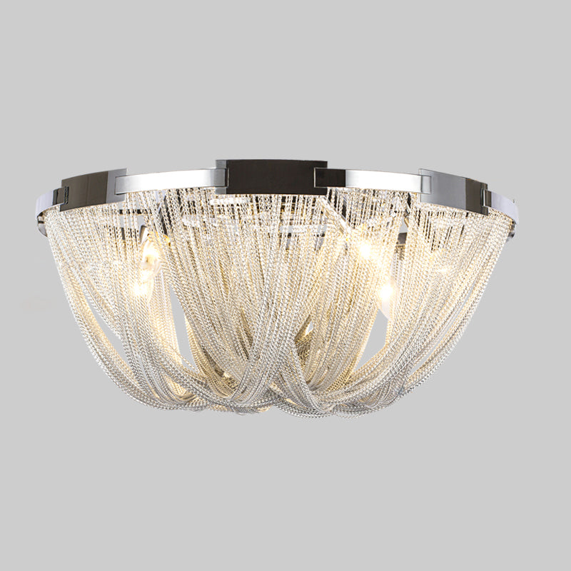Modern Aluminum Chain Tassel Ceiling Light