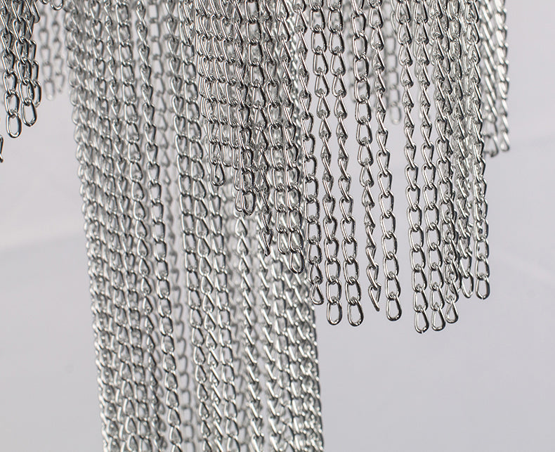 3-Layer Cascading Aluminum Tassel Chandelier