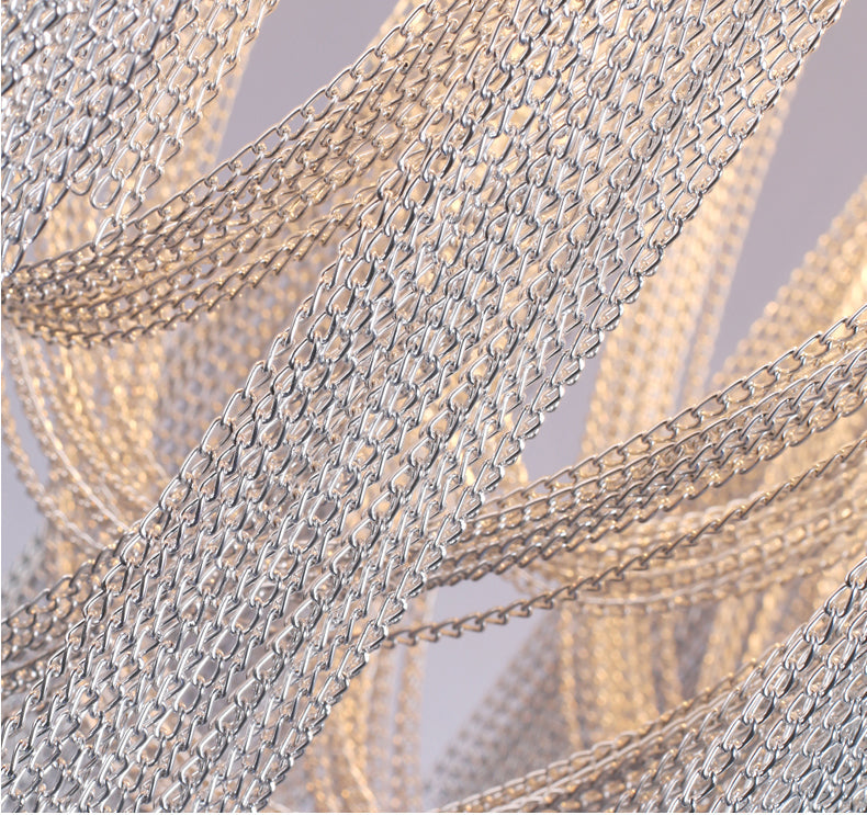 Aluminum Chain Tassel Chandelier for Dining Room