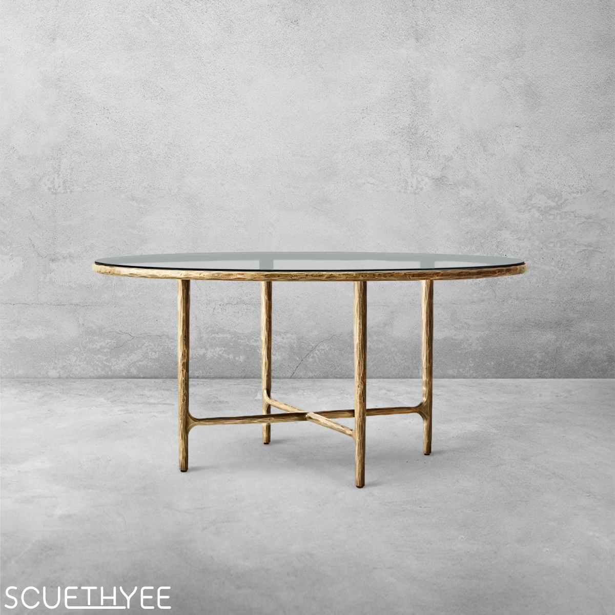 Thaddeus Glass Round Dining Table