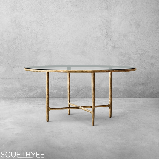 Thaddeus Glass Round Dining Table