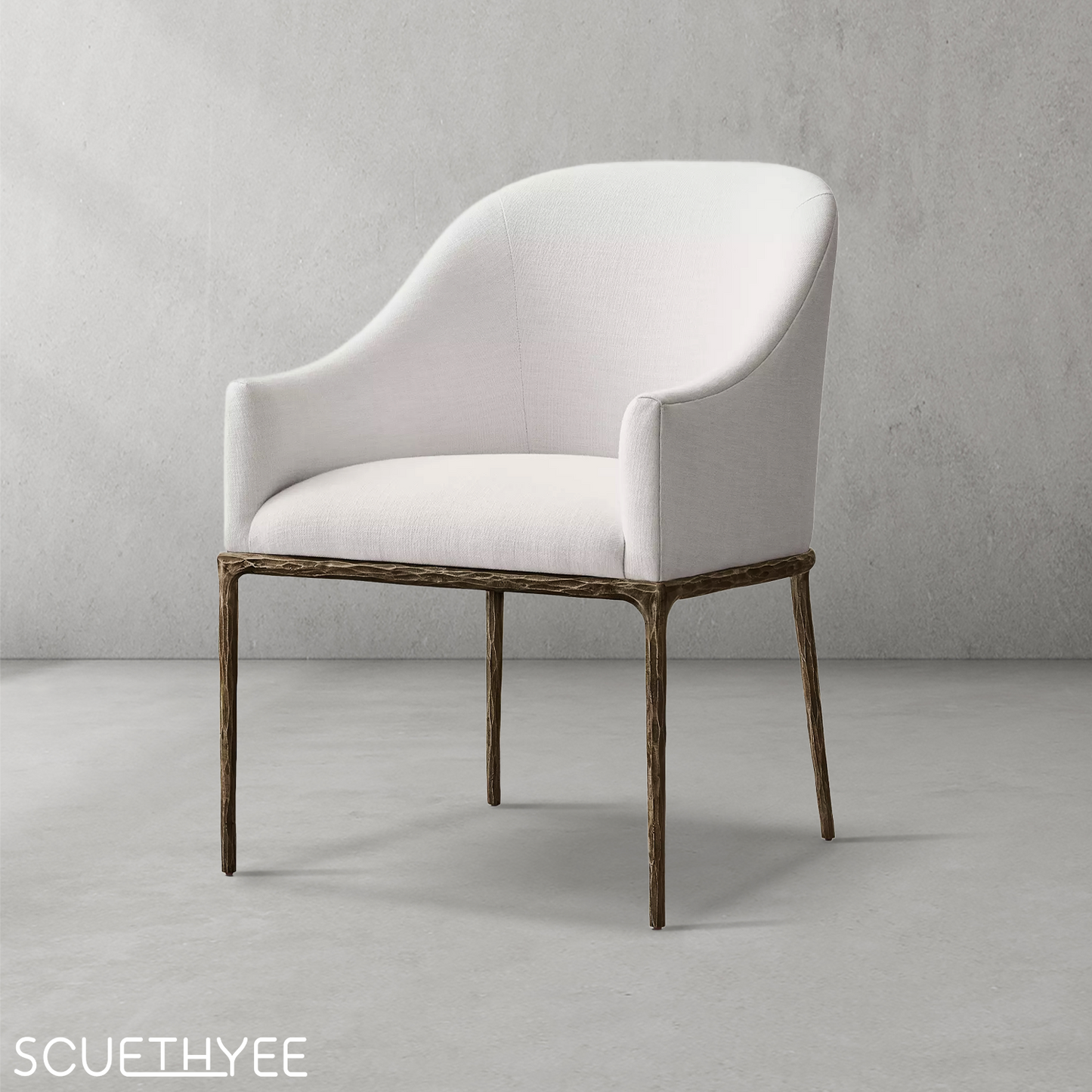 Thaddeus Slope Fabric Dining Armchair