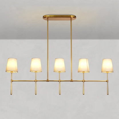 Art Fabric Lamp Shade Rhode Linear Chandelier 50" 62"