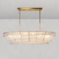 Art Glass Ghiaccio Oval Chandelier