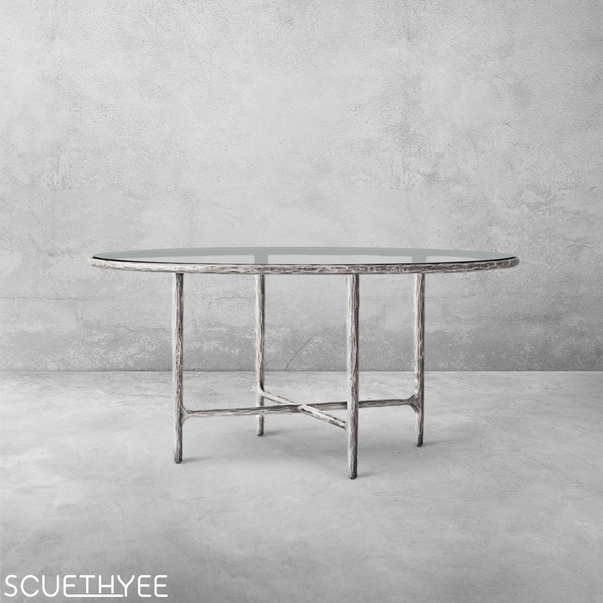 Thaddeus Glass Round Dining Table