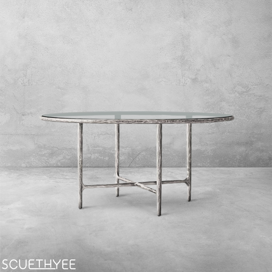Thaddeus Glass Round Dining Table