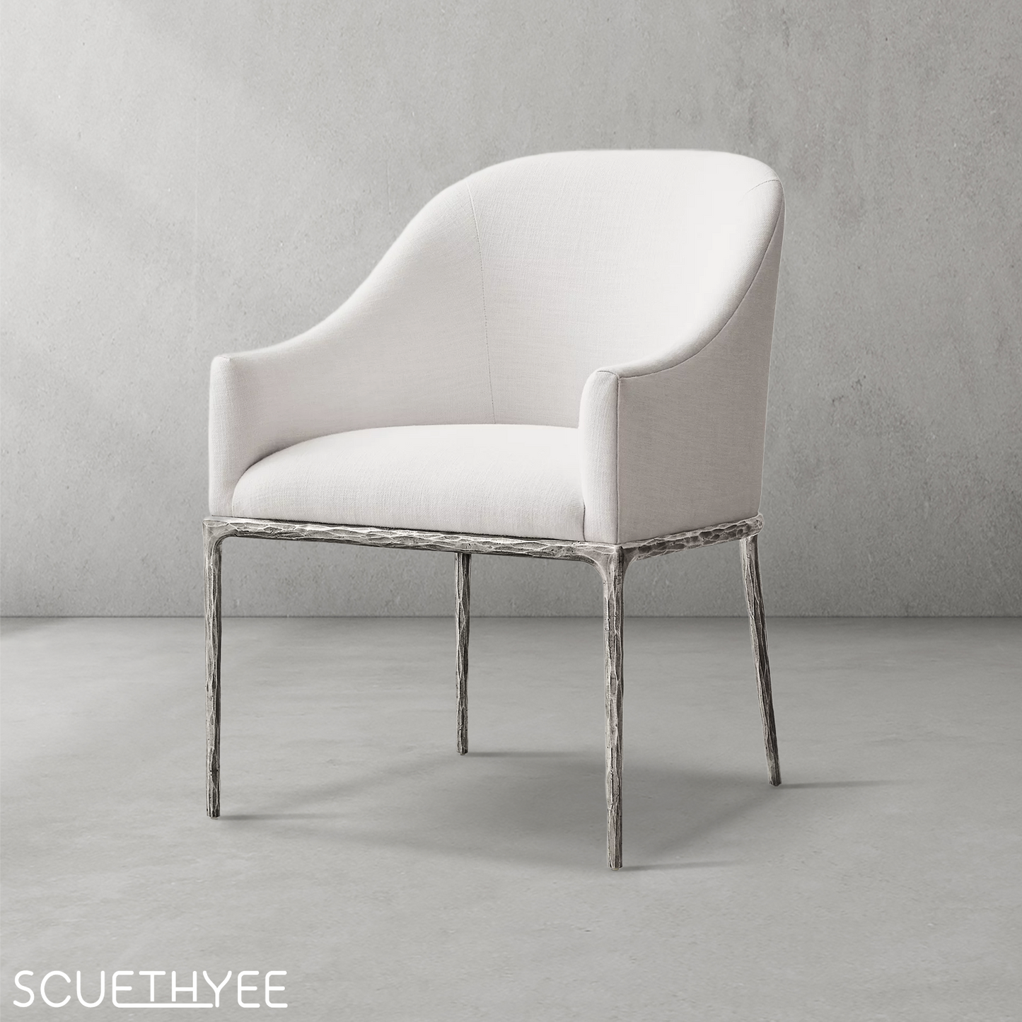 Thaddeus Slope Fabric Dining Armchair