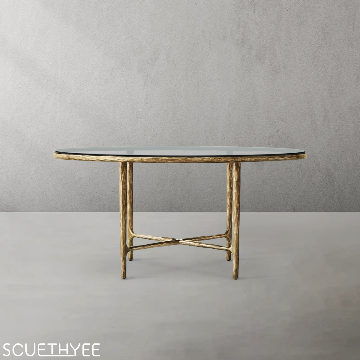 Thaddeus Glass Round Dining Table