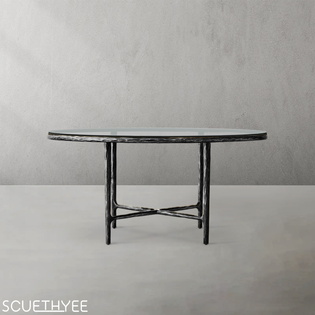 Thaddeus Glass Round Dining Table