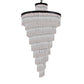 Seline Spiral Tiered/ Layered Cracked Textured Glass Chandelier