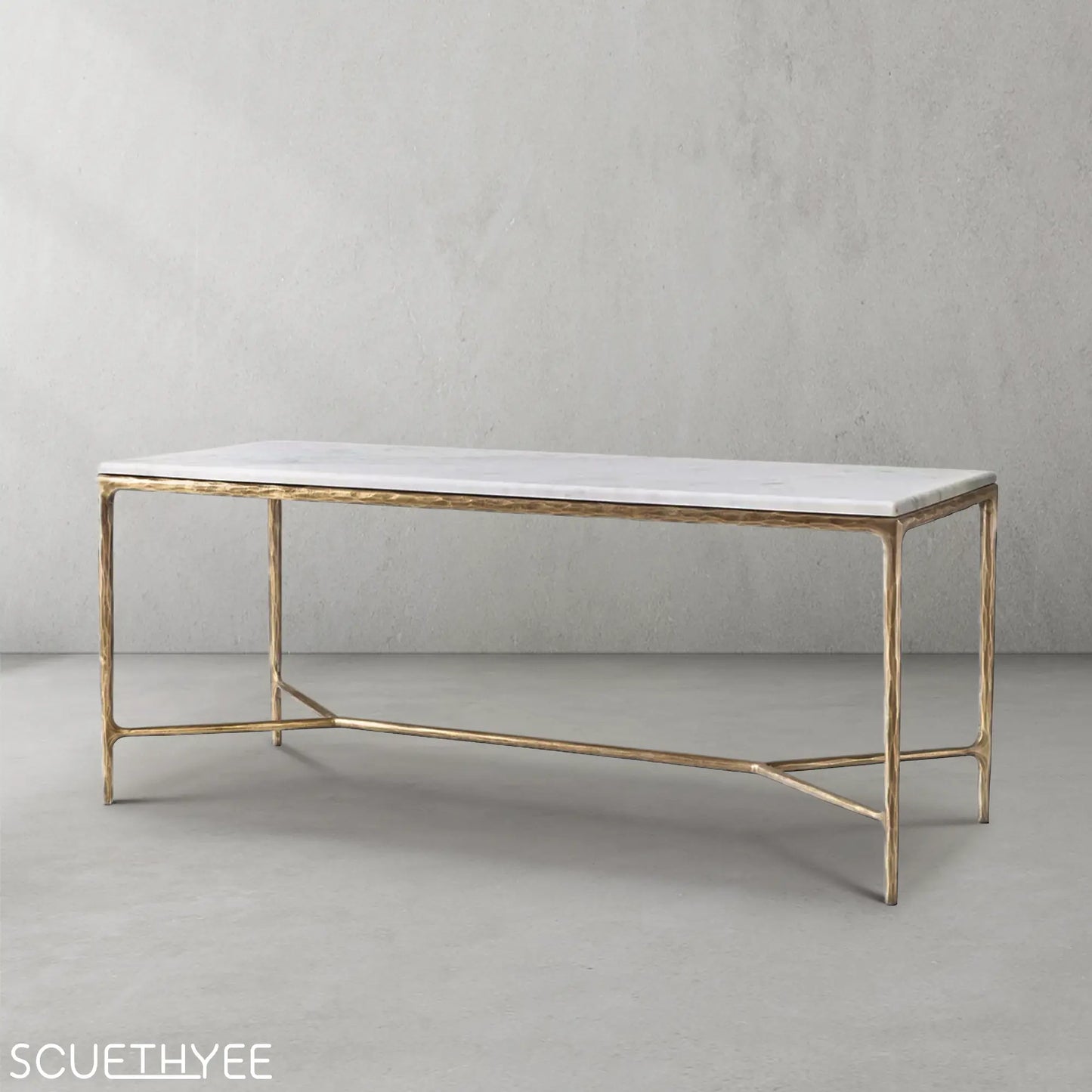 Thaddeus Rectangle Marble Desk