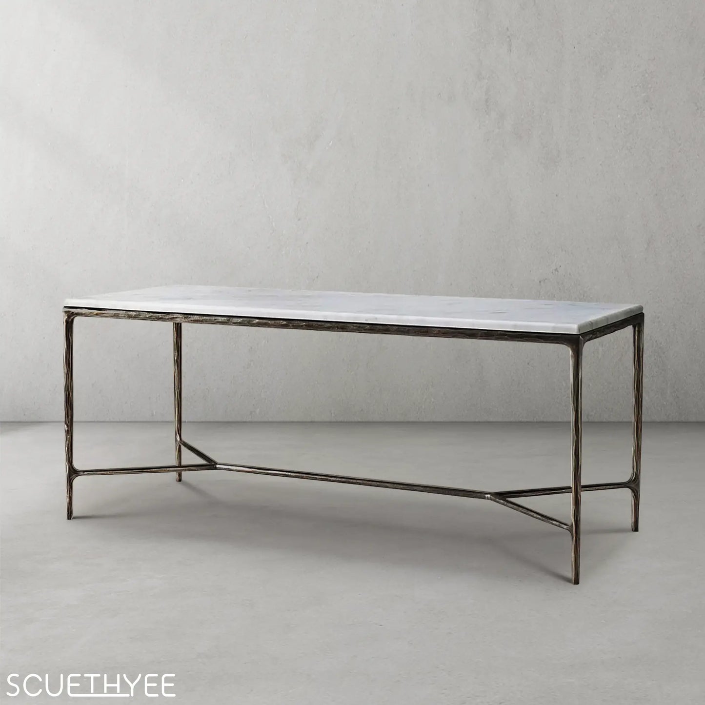 Thaddeus Rectangle Marble Desk