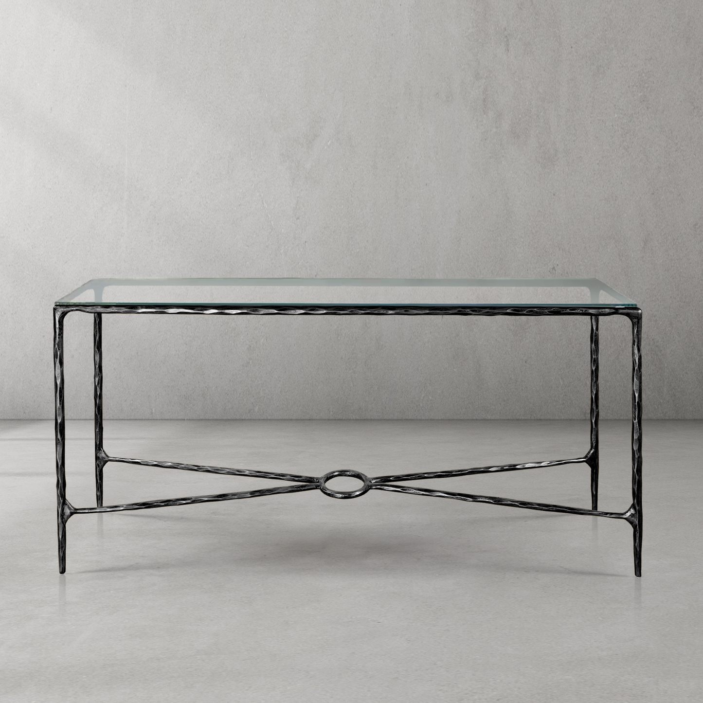 Thaddeus Rectangle Glass Console Table 60" 72"