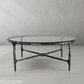 Thaddeus Glass Round Coffee Table 36" 55"